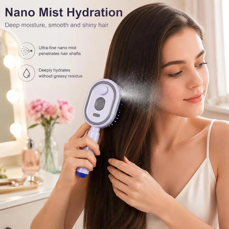 Electric Air Cushion Comb – Retractable Hair Styling & Detangling Brush