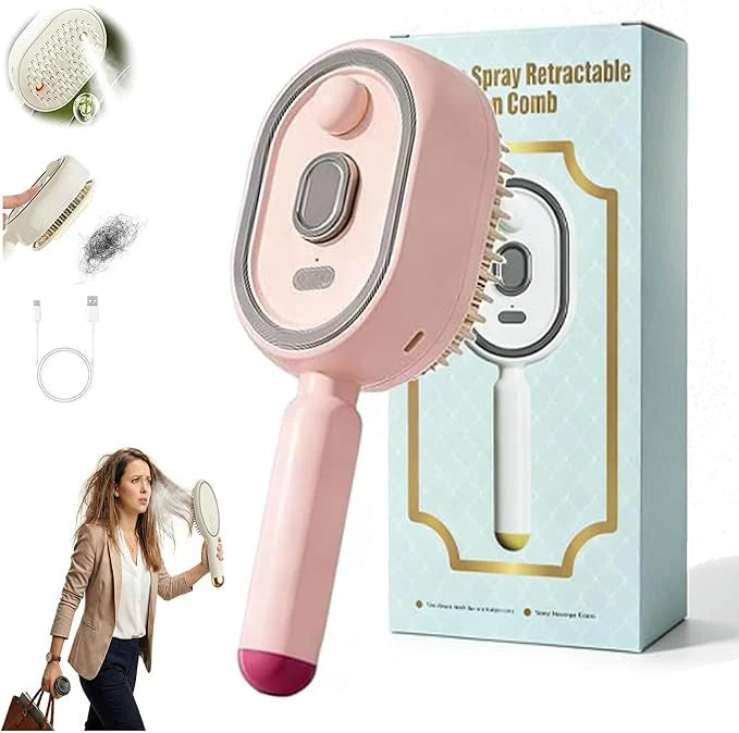 Electric Air Cushion Comb – Retractable Hair Styling & Detangling Brush
