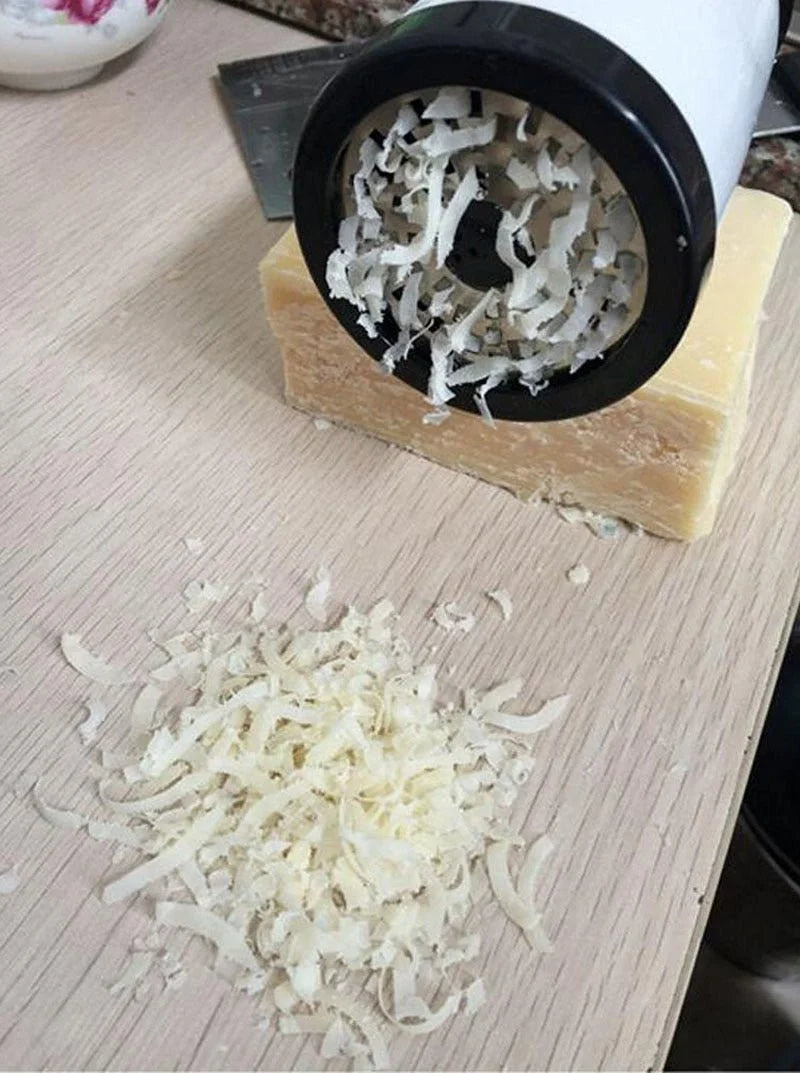 Rotary Cheese Grater – Stainless Steel 2-Blade Kitchen Shredder